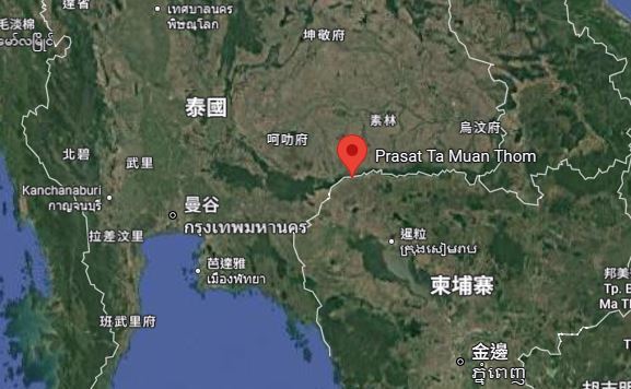 泰國、柬埔寨雙方互控對方入侵。（圖／翻攝自Google Earth）