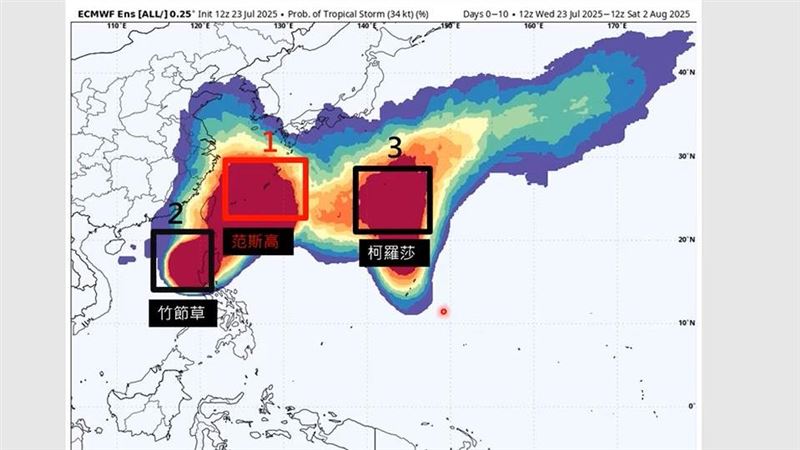 三颱鼎立！「大罷免天氣」曝光：帶傘吧