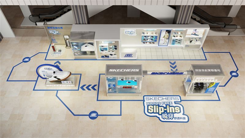 SKECHERS「SLIP-INS 瞬穿原創實驗基地」。(圖/品牌業者提供)