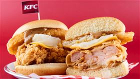 肯德基,肉汁薯泥咔啦雞腿堡(業者提供)