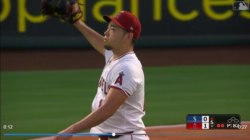菊池雄星對前東家水手單局挨2轟,僅投4.2局退場。(圖/翻攝自MLB官網)