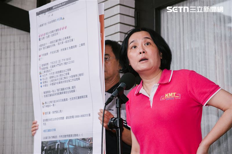 陳玉珍指控罷團專車違法,更嗆「不要以身試法」。(圖/記者楊士誼攝影)