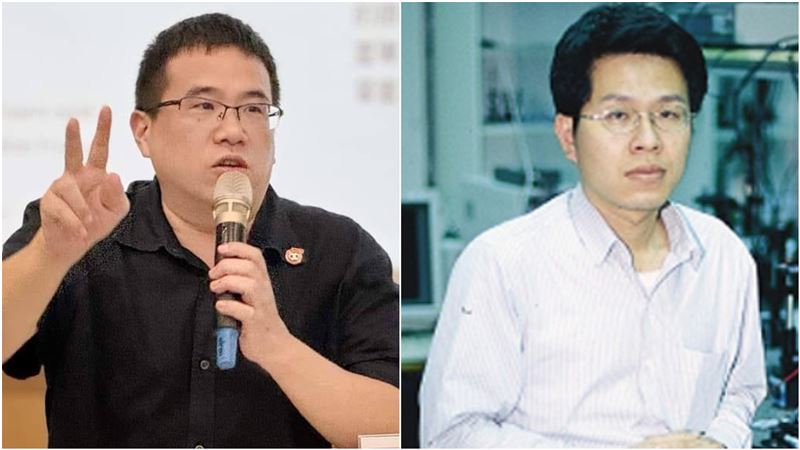 台大教授石明豐（右）是資深球評石明謹（左）的堂哥。（圖／翻攝自台大官網、石明謹臉書）