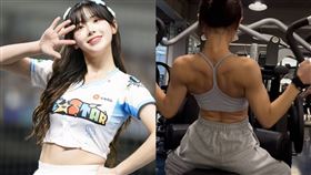 金娜妍背部肌肉線條炸裂十分反差。（圖／翻攝自IG）