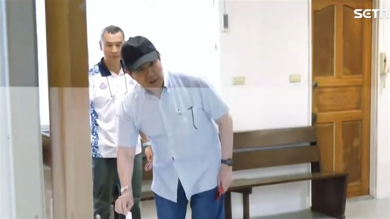 前總統馬英九進行投票。（圖／翻攝畫面）
