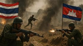 泰國與柬埔寨近日爆發武裝衝突交火。（圖／AI生成示意圖）