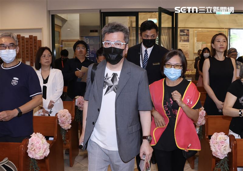 黃國倫出席林沖的追思會。（圖／記者鄭孟晃攝影）