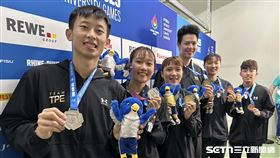 ▲台灣隊直接包辦2025年德國萊茵魯爾世大運混雙金銀銅。（圖／特派記者蔡厚瑄攝影）