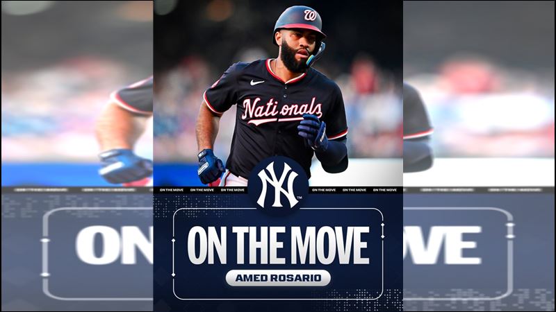 洋基向國民換來內野工具人羅沙里歐(Amed Rosario)。(圖/翻攝自MLB X)