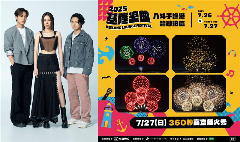 今（7/27）晚基隆浪曲嘉年華「告五人」壓軸演出後，將有高空煙火秀登場。（圖／基隆市政府提供）