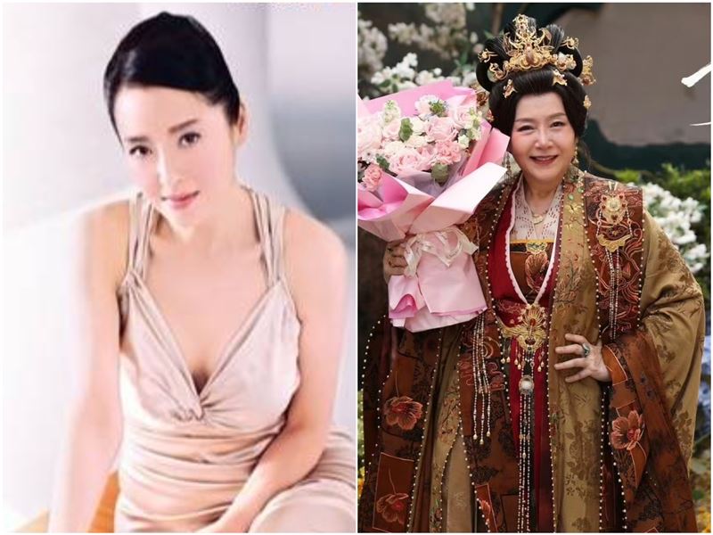 昔日性感的金馬影后恬妞演出古裝劇《朝雪錄》變豐腴長輩。（圖／翻攝自微博）