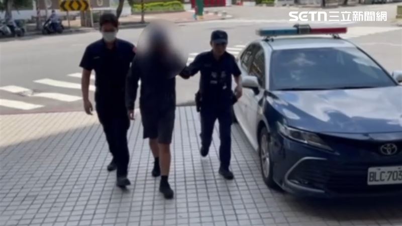 涉案的25歲廖姓男子案發當天下午到案說明。(圖/翻攝畫面)