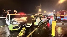 苗栗銅輪,國道1號,追撞,車禍,孕婦孩童。（圖／翻攝畫面）