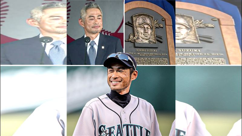 鈴木一朗28日參加2025棒球名人堂典禮。(圖/翻攝自ESPN X)