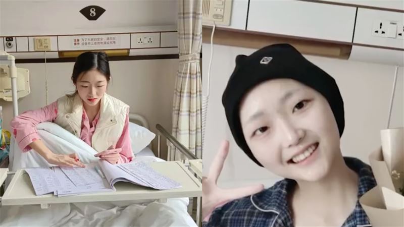 中國20歲抗癌網紅「亮晶晶的雯仔」過世。(圖/翻攝自微博)