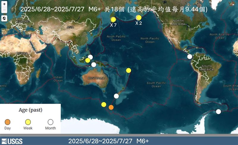 郭鎧紋指出,自3月28日緬甸發生地震後,地震活動明顯增加,地球似乎開始甦醒。(圖/郭鎧紋提供)