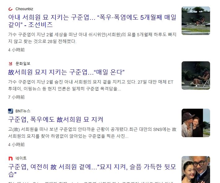 具俊曄被各家主流韓媒轉發報導。(圖/翻攝自Google)