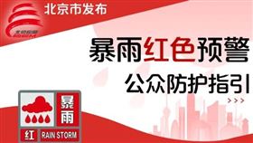 ▲當局緊急發出警戒提醒民眾。（圖／翻攝自北京市應急管理局）