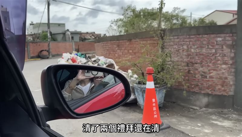 YTR陳乖乖返回鹽水老家拍片，紀錄災後狀況，後續台南市政府出面澄清，卻引發輿論炸鍋。（圖／翻攝乖乖醒著的時候Guai_wakeup YT）