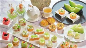JR東日本大飯店台北「山形縣庄內產哈密瓜下午茶」，限量供應至8月18日。（圖／品牌業者提供）