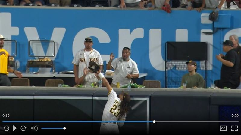小塔提斯(Fernando Tatis Jr.)沒收大都會超前全壘打。(圖/翻攝自MLB官網)