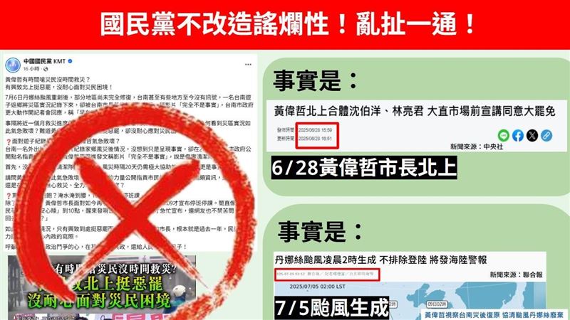 藍批黃偉哲北上挺罷免卻不救災!她狠打臉