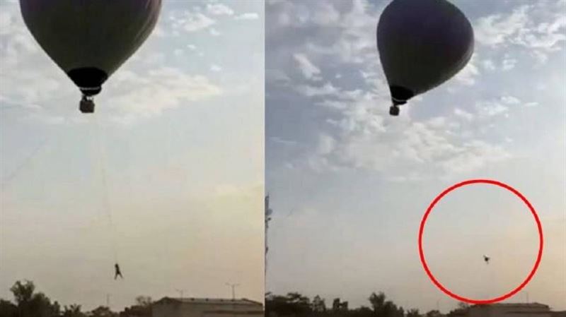 熱氣球突升空!男被拽上18公尺高空墜地亡