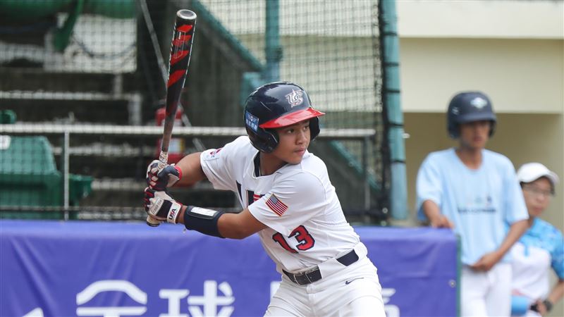 美國U12小將瓦拉德斯（Kristian Valadez）開轟。（圖／棒協提供）