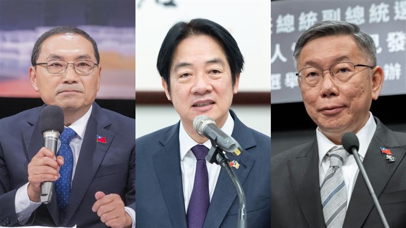 監察院公布2024總統候選人侯友宜、賴清德、柯文哲政治獻金賸餘申報資料。（圖／翻攝自侯友宜、柯文哲臉書、總統府提供）
