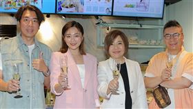 熊熊（左起）、蔡家蓁、吳申梅、梁赫群、張文綺、于美人、沈玉琳、方馨、樓心潼。（圖／記者楊澍攝）