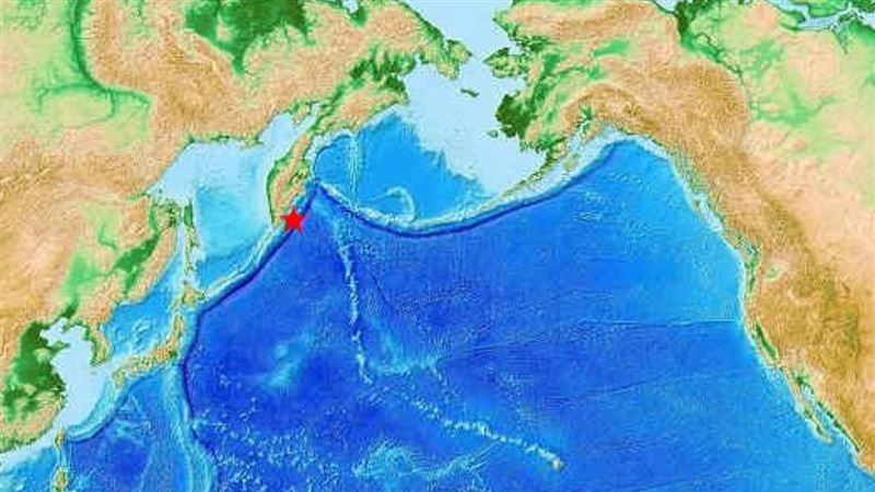 俄羅斯近海爆8.0強震。(圖/翻攝自中央氣象署)
