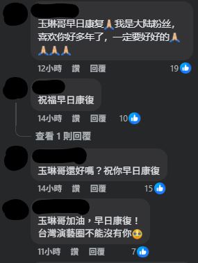 粉絲及網有持續湧入沈玉琳的粉專,幫他加油打氣。(圖/翻攝自「沈玉琳的御琳軍」臉書)