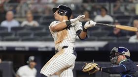▲洋基游擊手沃爾皮（Anthony Volpe）敲出生涯最遠1轟。（圖／美聯社／達志影像）