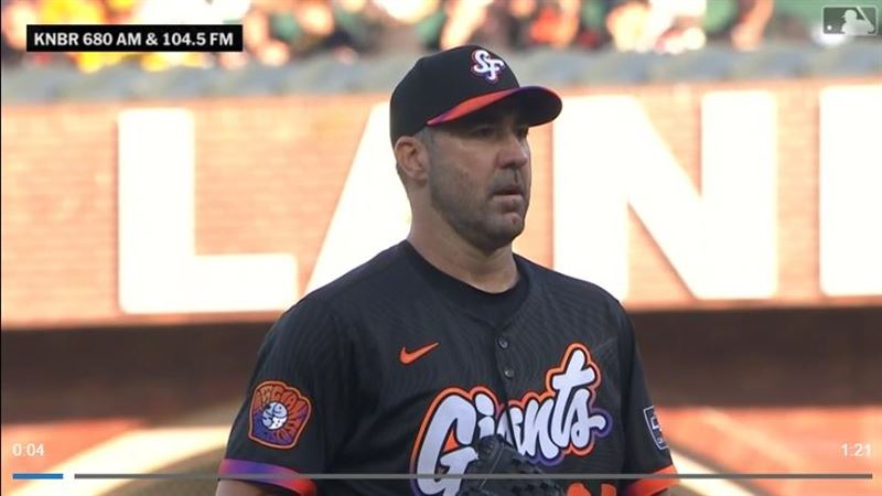 韋蘭德(Justin Verlander)5局失1分,無緣挑戰2連勝。(圖/翻攝自MLB官網)