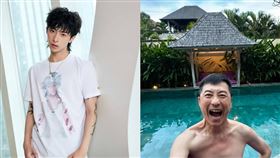 庾恩利（左）與庾澄慶（右）感情不錯。（圖／翻攝自微博）