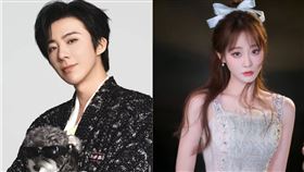 劉宇寧（左）爆秘戀祝緒丹（右）。（圖／翻攝自微博）