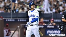 ▲中職36年例行賽，富邦悍將右外野手孔念恩遭到三振。（圖／記者劉彥池攝影）