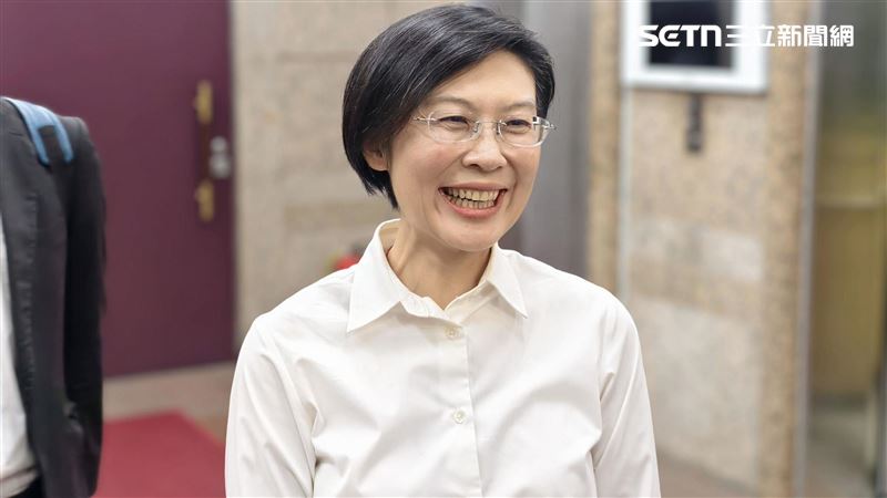 7月30日剛開完廉政會的林岱樺態度保守。（圖／記者劉秀敏攝影）