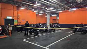 信義區A16地下停車場發生兇殺命案。（圖／翻攝畫面）