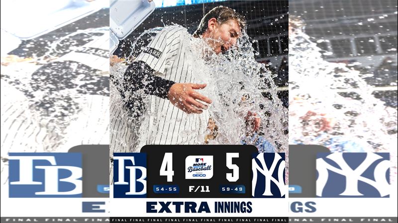麥克曼恩（Ryan McMahon）31日敲再見安打助洋基擊敗光芒。（圖／翻攝自MLB X）