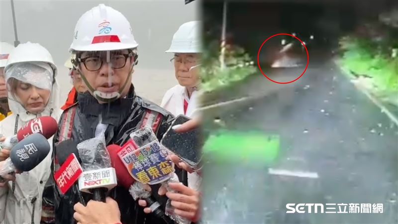 市長陳其邁取消上午行程,趕往現場,他表示「全力搜救,不放棄任何希望」。(圖/記者徐士庭攝影)