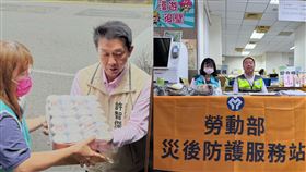 ▲許智傑、賴惠員協助救災（組合圖／許智傑、賴惠員國會辦公室提供） 