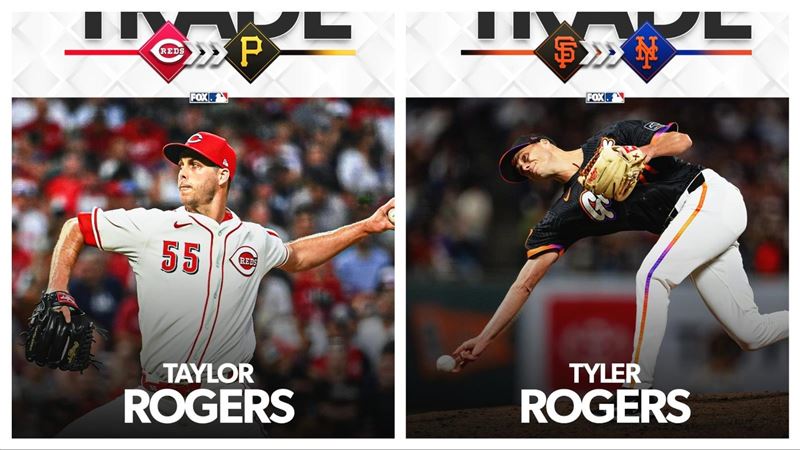 羅傑斯兄弟檔（Taylor Rogers）和（Tyler Rogers）在31日同天遭交易。（圖／翻攝自MLB X）