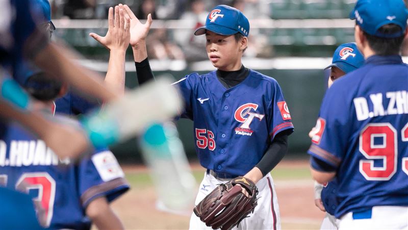 台灣U12小將謝承濬關鍵登板拆彈。（圖／棒協提供）