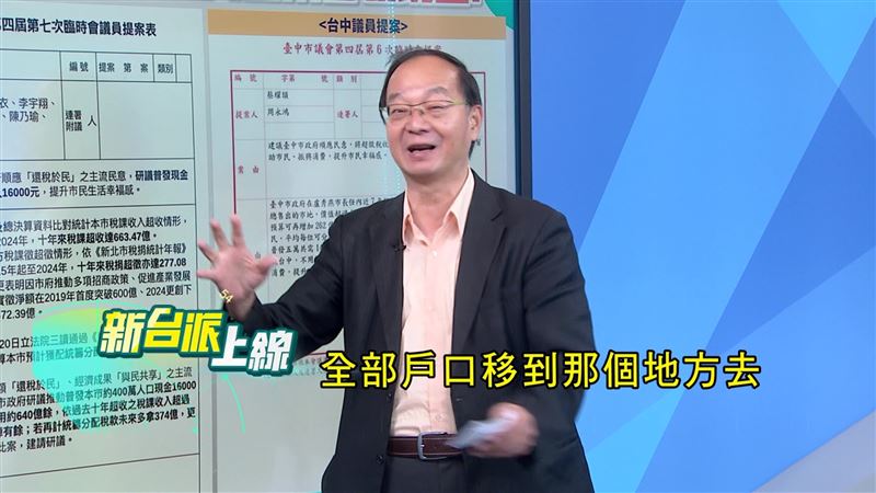 王瑞德笑說,哪個縣市發的現金多,他就把全家戶口遷到那個地方去。(圖/翻攝新台派上線)
