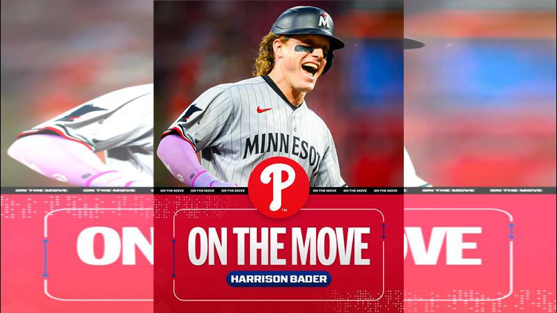 費城人和雙城交易外野手貝德(Harrison Bader)。(圖/翻攝自MLB X)