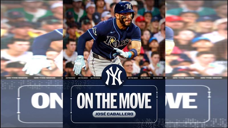 光芒游擊手卡布雷洛(José Caballero)被送往洋基。(圖/翻攝自MLB X)