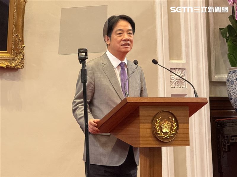 總統賴清德召開「因應美國對等關稅政策記者會」。(圖/記者劉秀敏攝影)