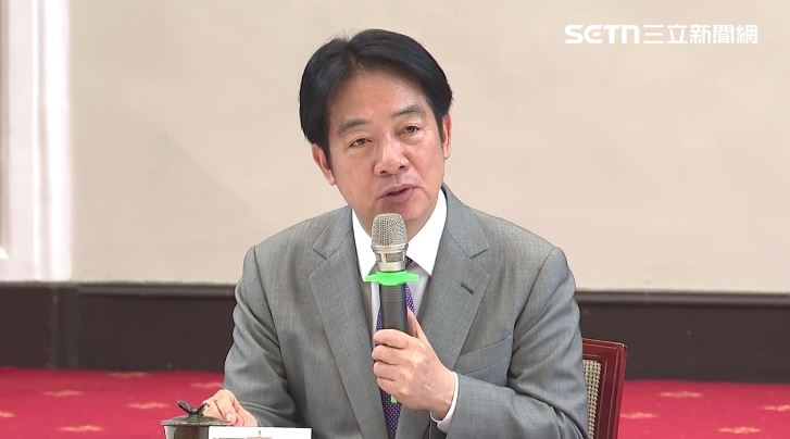 賴清德親上火線,出席因應美國對等關稅政策記者會。(圖/翻攝畫面)