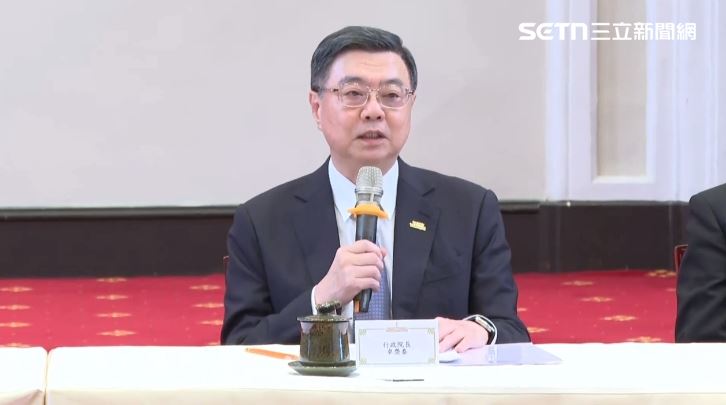 總統府因應美國對等關稅政策記者會，卓榮泰坦言，特別條例規模要重新推估。（圖／翻攝畫面）